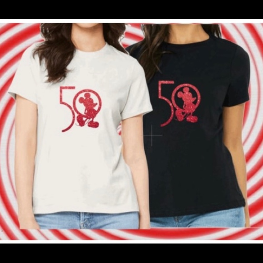 Disney Glitter 50th Anniversary inspired Mickey Mouse 50 tee t-shirt